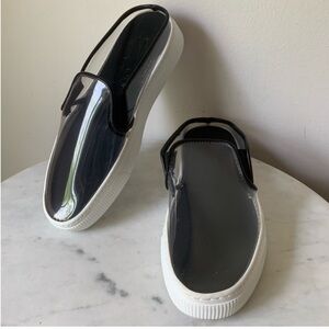 ZCD Montreal Clear Plastic See-Through Shoes Uppers Slip-On Slides Flats